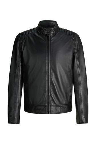 STRELLSON Lederjacke Piers schwarz