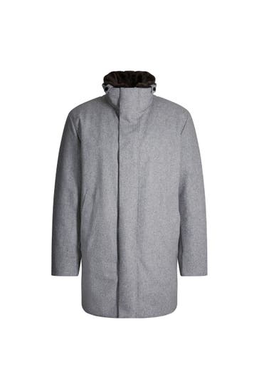 STRELLSON Parka Flex-Overjacket hellgrau