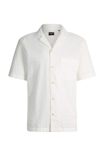 STRELLSON Kurzarmhemd Ciscon offwhite Regular Fit
