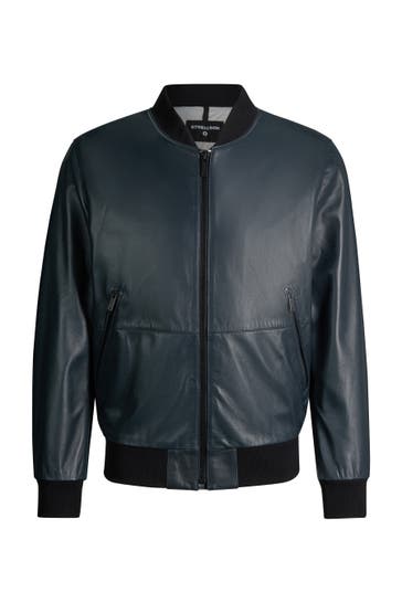 STRELLSON Lederjacke Boston dunkelblau
