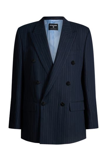 STRELLSON Business-Sakko Barry navy gestreift Regular Fit