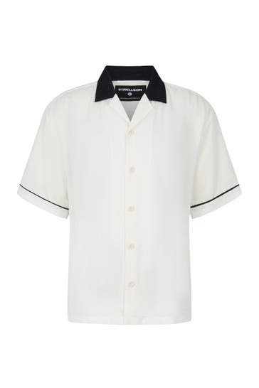 STRELLSON Kurzarmhemd Cruiz offwhite Regular Fit