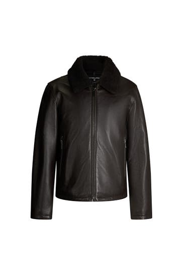 STRELLSON Lederjacke Monty dunkelbraun