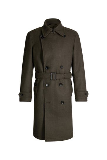 STRELLSON Wollmantel The Trench Coat oliv