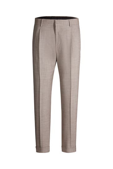 STRELLSON Business-Hose Luis beige Wide/ Loose Fit