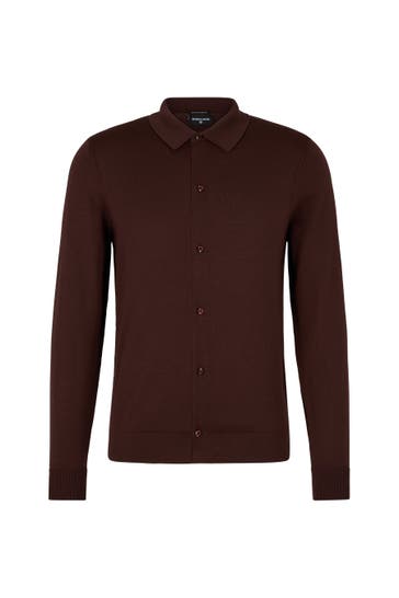 STRELLSON Strickjacke Marek dunkelbraun