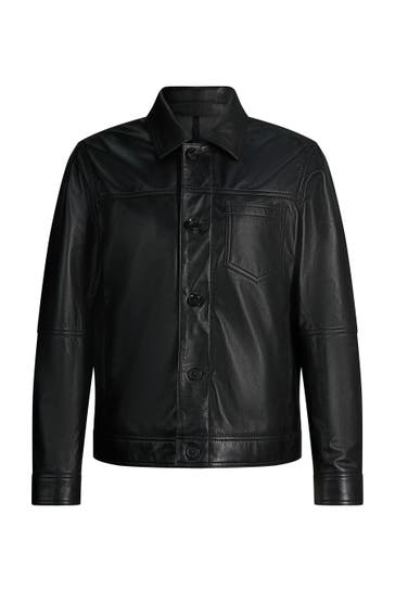 STRELLSON Lederjacke Flint schwarz