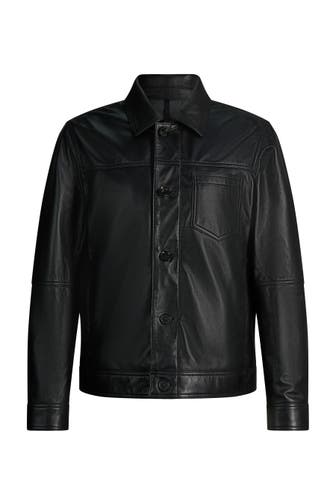 STRELLSON Lederjacke Flint schwarz