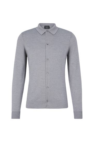 STRELLSON Strickjacke Marek grau meliert