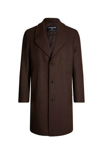 STRELLSON Wollmantel Cabanno dunkelbraun