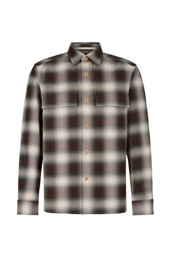 STRELLSON Overshirt Neon dunkelbraun/creme