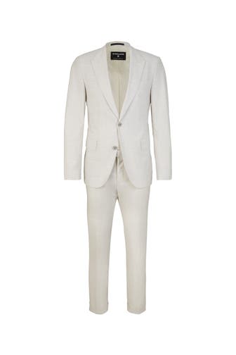 STRELLSON Anzug Ayres-Luc creme meliert Slim Fit