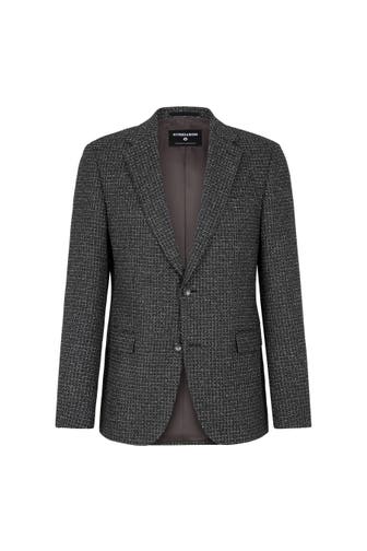 STRELLSON Business-Sakko Alzer anthrazit gemustert Slim Fit