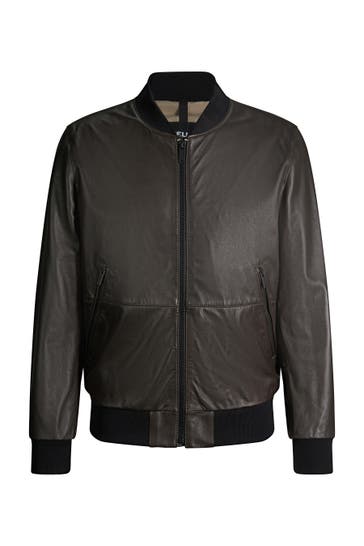 STRELLSON Lederjacke Boston dunkelbraun