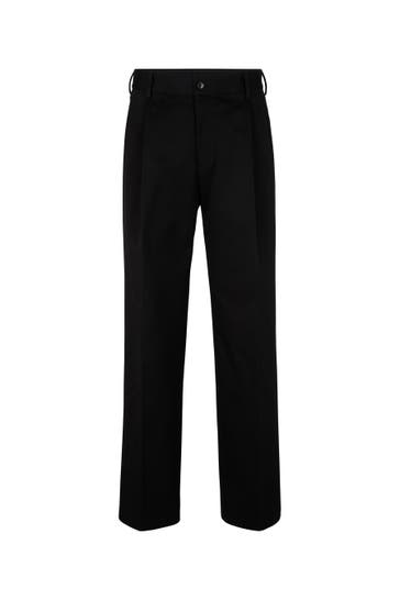 STRELLSON Business-Hose Jarod schwarz Wide/ Loose Fit