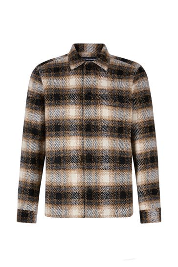 STRELLSON Overshirt Noel dunkelblau/ecru