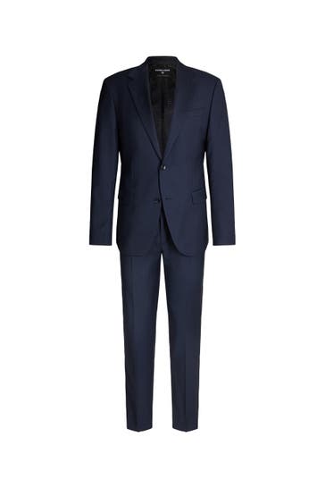 STRELLSON Anzug Aidan-Melwin dunkelblau gemustert Slim Fit