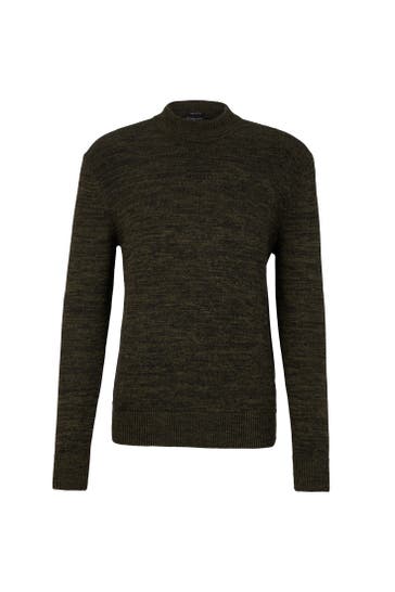 STRELLSON Pullover Zoel schwarz/oliv meliert