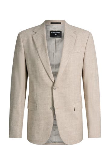 STRELLSON Business-Sakko Alzer beige meliert Regular Fit