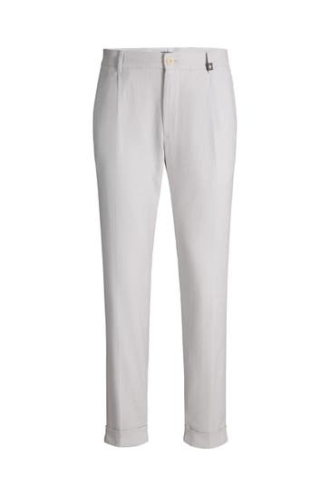 STRELLSON Stoffhose Louis hellgrau Straight