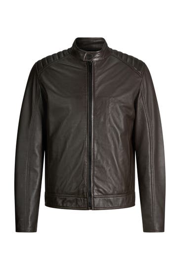 STRELLSON Lederjacke Piers dunkelbraun