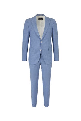 STRELLSON Anzug Ayres-Luc pastellblau meliert Slim Fit
