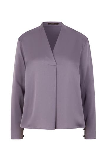 WINDSOR. Business-Bluse Crêpe-Langarm-Bluse in Ecru mauve