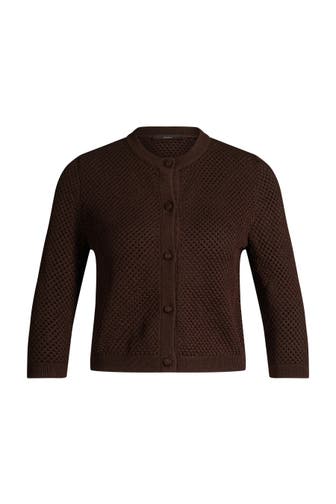 WINDSOR. Strickjacke Cardigan dunkelbraun