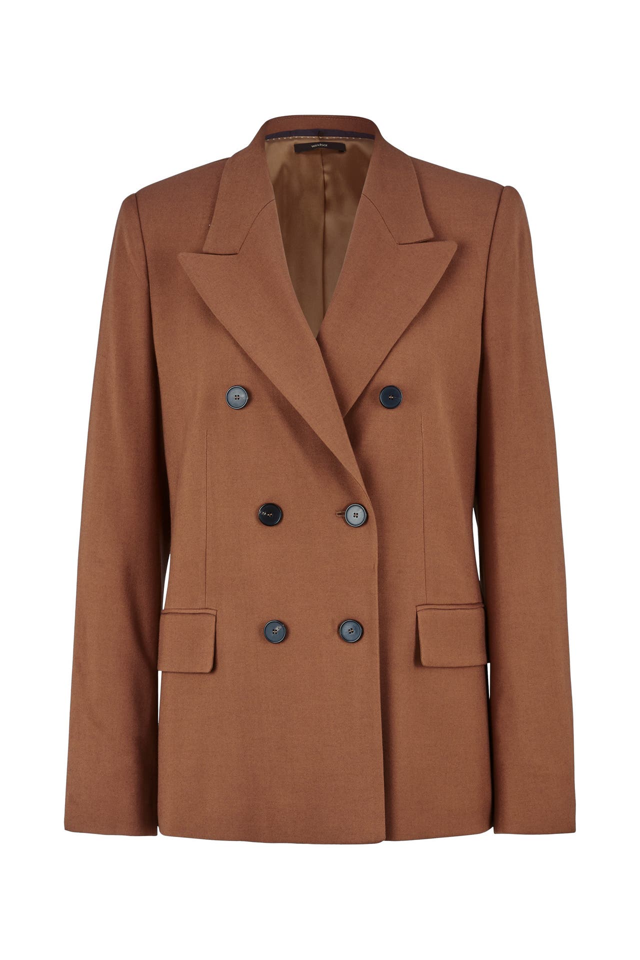WINDSOR. Blazer Doppelreiher-Blazer mit Pagodenschulter in Caramel caramel, Bild 1