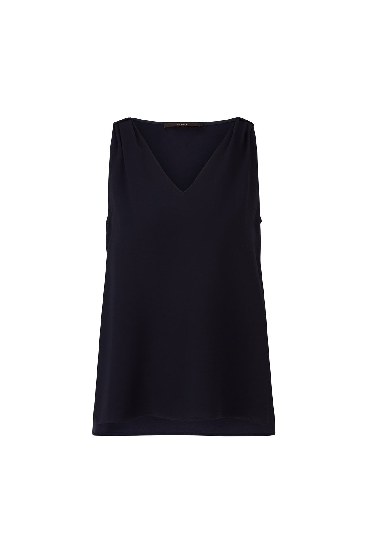 WINDSOR. Blusenshirt Crêpe-Blusen-Top in Oliv navy, Bild 1