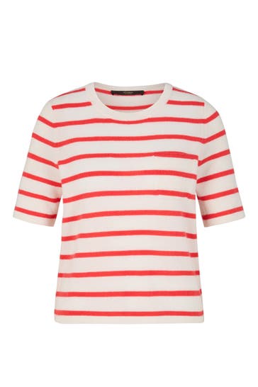WINDSOR. T-Shirt Cashmere-T-Shirt rot/ecru