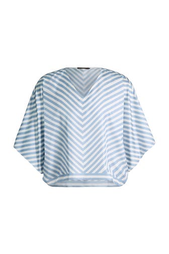 WINDSOR. Blusenshirt Blusen-Shirt ecru-hellblau gestreift