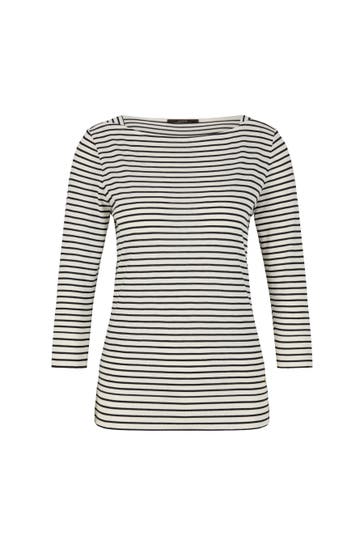 WINDSOR. Shirt schwarz-ecru gestreift