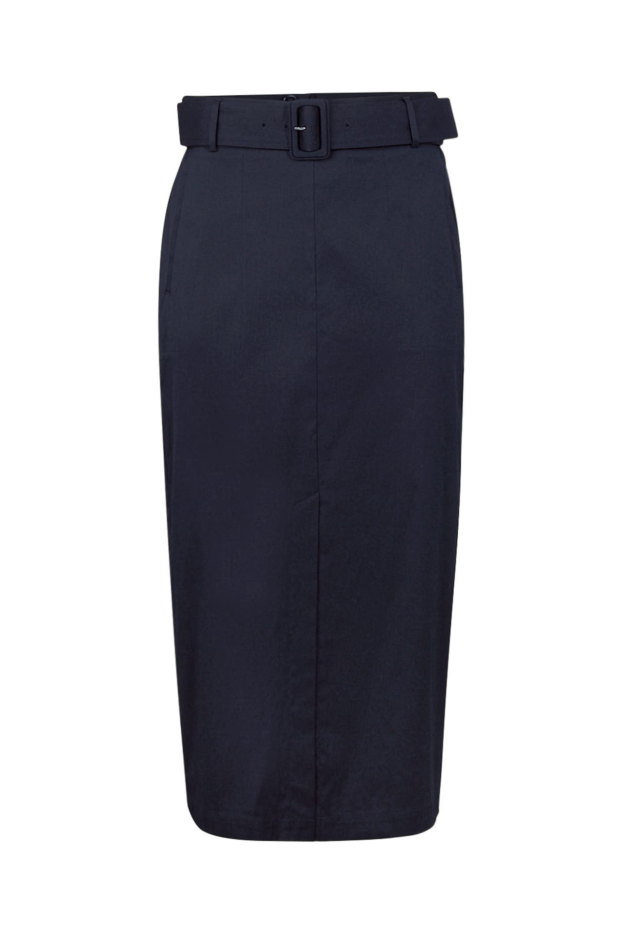 WINDSOR. Casual-Rock Baumwollstretch-Bleistift-Rock in Midi-Länge in Schwarz navy, Bild 1