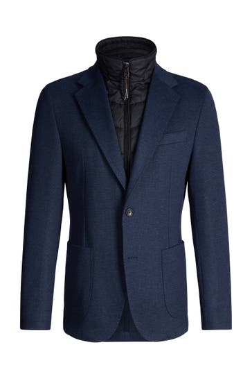 WINDSOR. Business-Sakko Triest blau gemustert Regular Fit