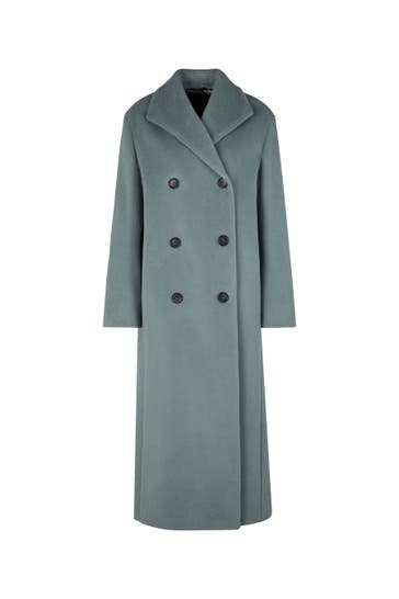 WINDSOR. Wollmantel Schurwoll-Doppelreiher-Mantel mit Schalkragen in Hellblau hellblau