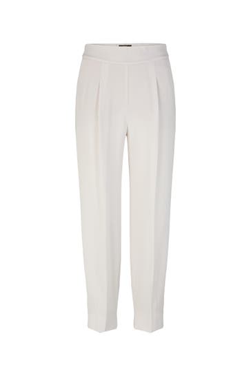 WINDSOR. Stoffhose Bundfaltenhose offwhite Boyfriend