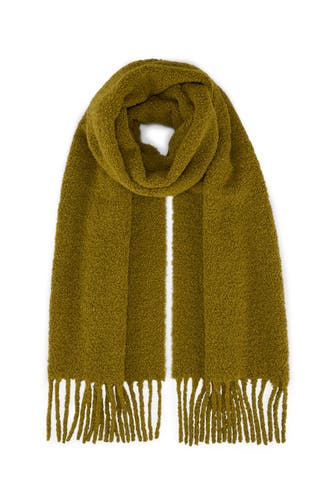 WINDSOR. Schal Alpaka-Bouclé-Schal in Hellbeige grün