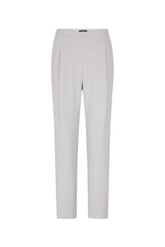 WINDSOR. Stoffhose Crêpe-Bundfaltenhose pastelgrau Slim