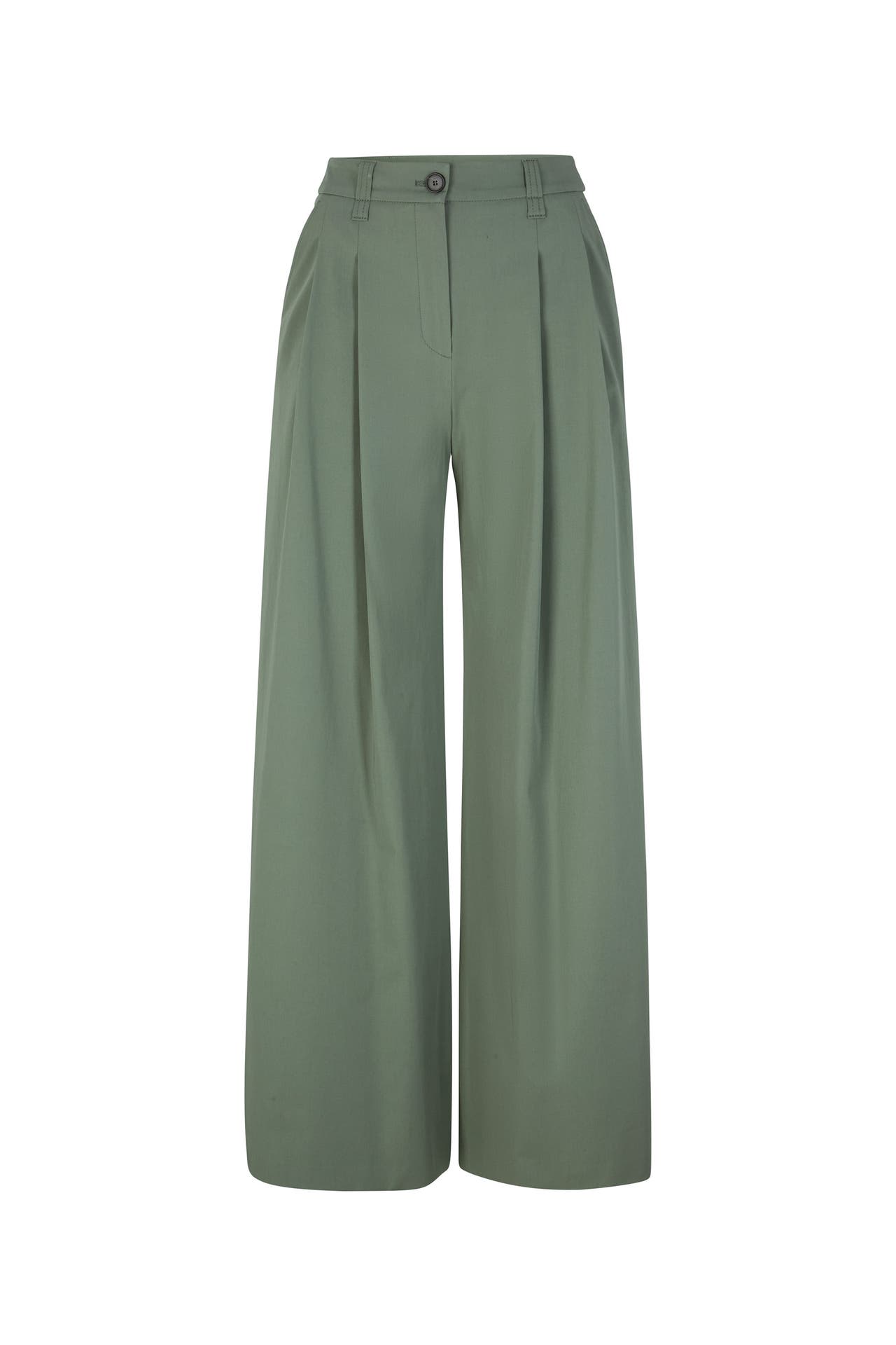 WINDSOR. Stoffhose Hose grün Wide/ Loose Fit, Bild 1