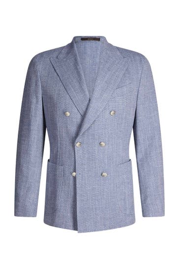 WINDSOR. Business-Sakko Salio blau fischgrat Regular Fit