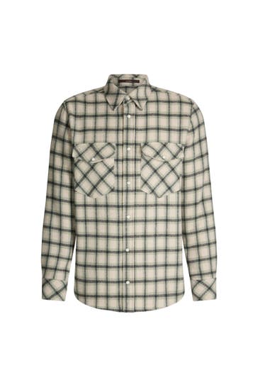 WINDSOR. Overshirt Ozzano grün-beige