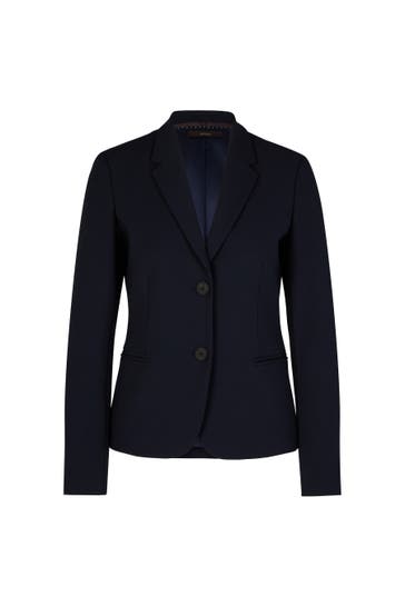 WINDSOR. Blazer Crêpe-Blazer in Beige navy