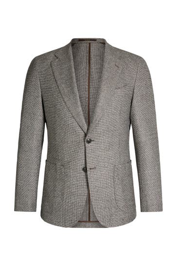 WINDSOR. Business-Sakko Giorno grau-braun strukturiert Regular Fit