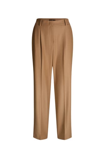 WINDSOR. Stoffhose Flanell-Bundfaltenhose camel Culotte