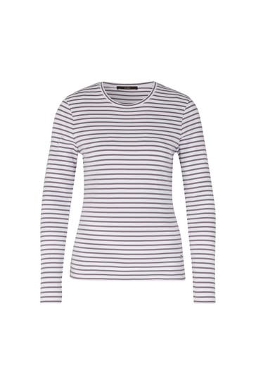 WINDSOR. Langarmshirt grau-weiss gestreift