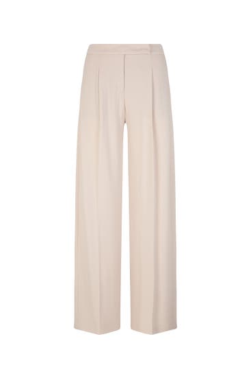 WINDSOR. - Stoffhose Wolljersey-Marlene-Hose in Hellbeige hellbeige Karotte