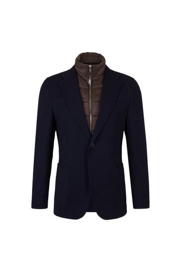 WINDSOR. Business-Sakko Wollmix-Sakko Triest mit Inlay in Navy navy Regular Fit