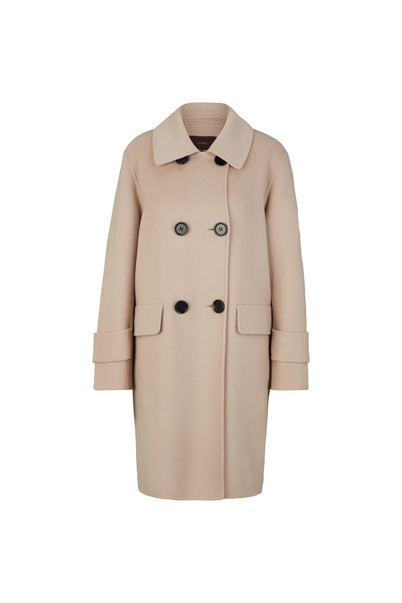 WINDSOR. Mantel Double-Wollmix-Doppelreiher-Mantel mit Cashmere in  