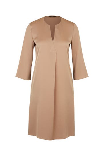 WINDSOR. Casual-Kleid Crêpe-Kleid in A-Linie in Kupfer camel
